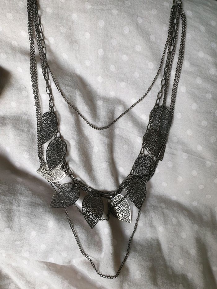 Collier métal argenté