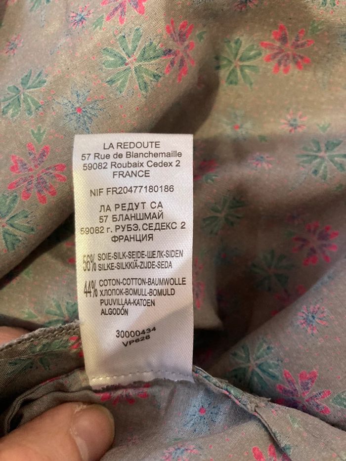 Neuve -Robe/tunique en soie Soft Grey la Redoute 38 - photo numéro 6