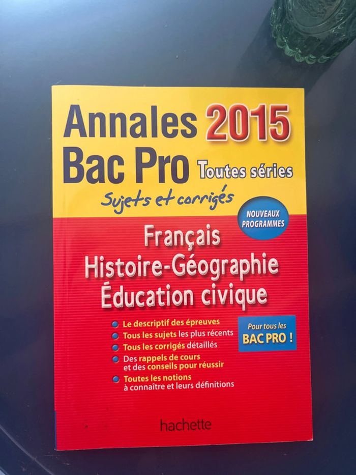 Annnales bac pro