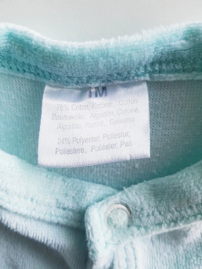 Grenouillère / pyjama une pièce / dors bien en velours (1 mois) - photo numéro 5