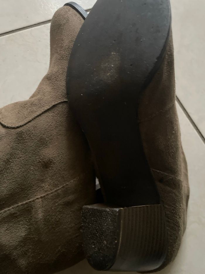 Bottines marron clair ;talon de 6 cm - photo numéro 4