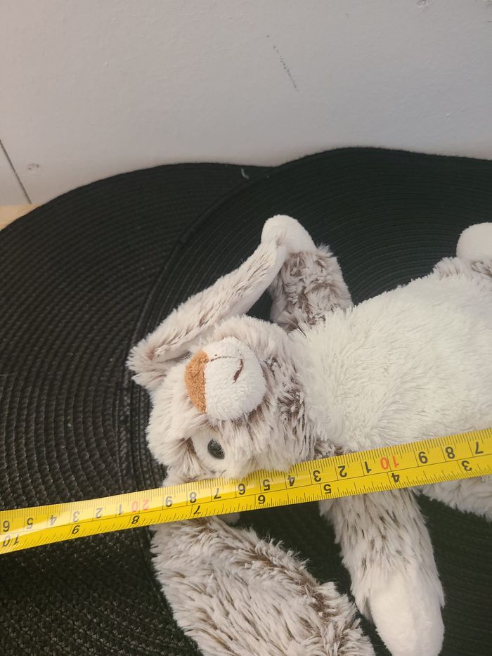 Peluche lapin RODADOU RODA gris ventre blanc - photo numéro 4