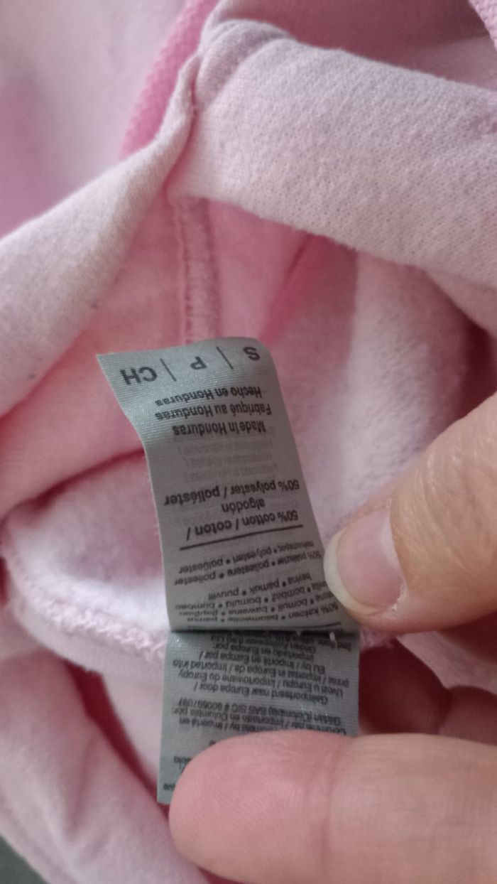 Sweat à capuche rose pâle S - photo numéro 3