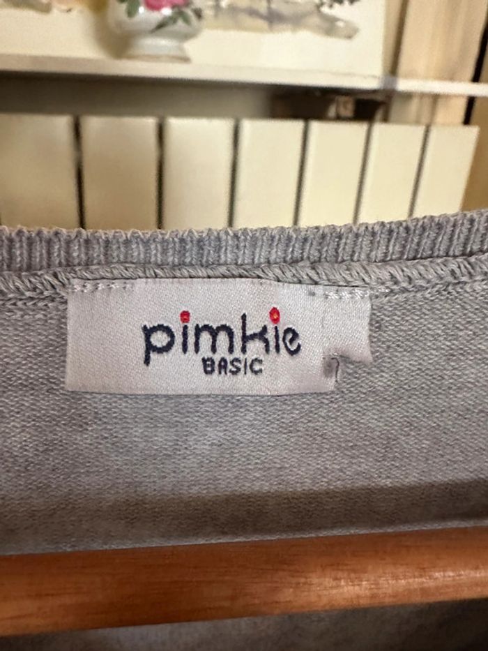 Pull col V coton Pimkie gris S - photo numéro 2