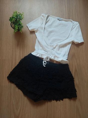 Mini short crochet noir Zara T.M TBE 🖤
