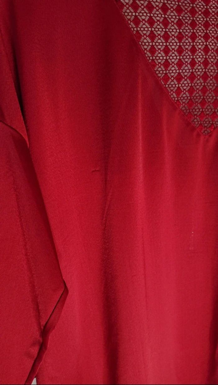 Tee-shirt ou blouse manche 3/4 bordeaux. - photo numéro 5