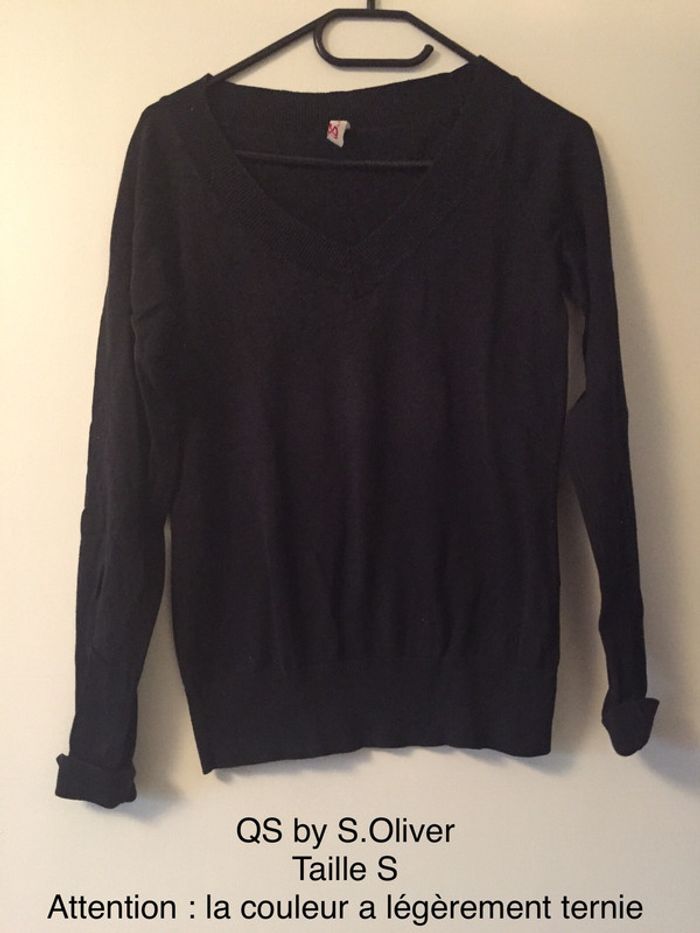 Pull noir QS by S.Oliver Taille S