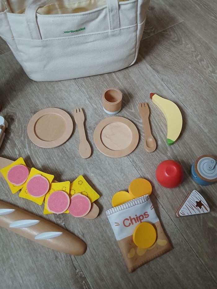 Jouet set pique nique vertbaudet en bois - photo numéro 4