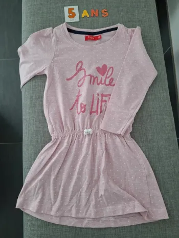 robe rose 5 ans