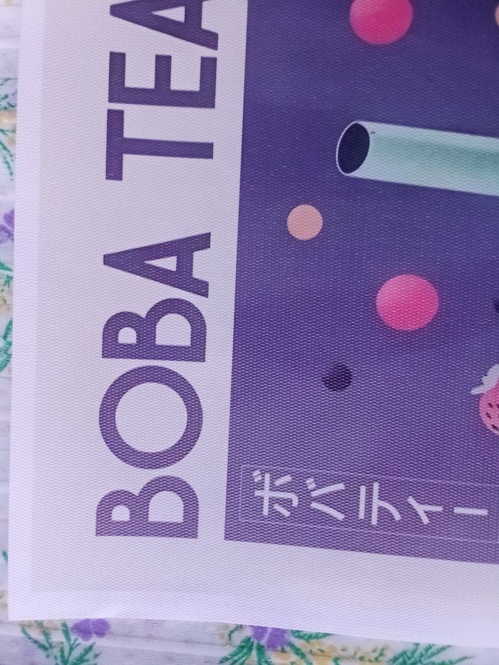 AFFICHE POSTER TOILE A4 BOBA TEA BUBBLE TEA TAIWAN - photo numéro 2