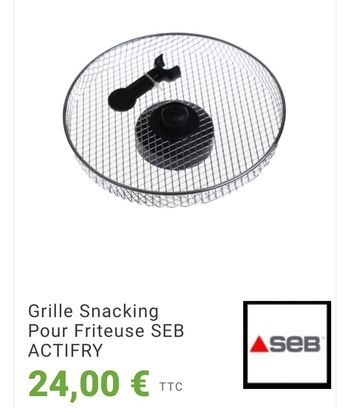 Grille Snacking, pour friteuse Seb