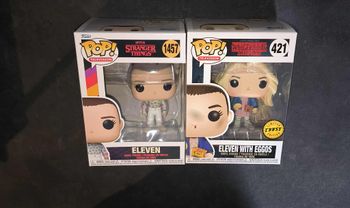 Lot 2 Figurines Funko Pop / Eleven With Eggos « Chase » 421 & Eleven 1457 / Stranger Things