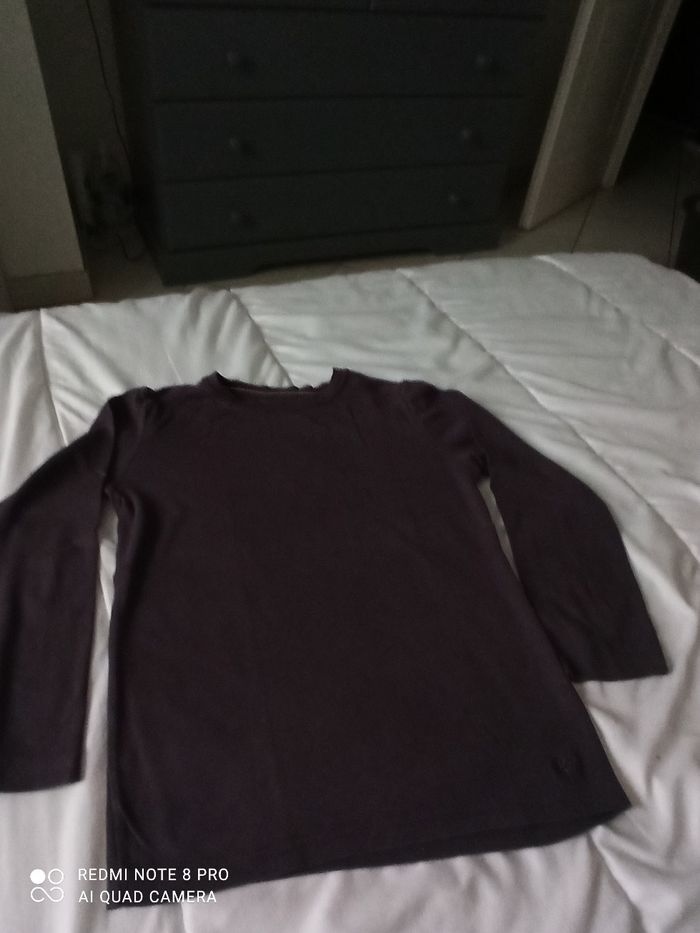 T shirt uni manches longues 10 ans