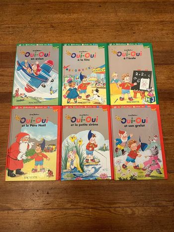 Lot de 6 livres Oui-oui Bibliothèque Hachette des petits je lis albums bd