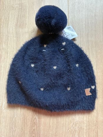 Bonnet fille Okaïdi neuf bleu marine