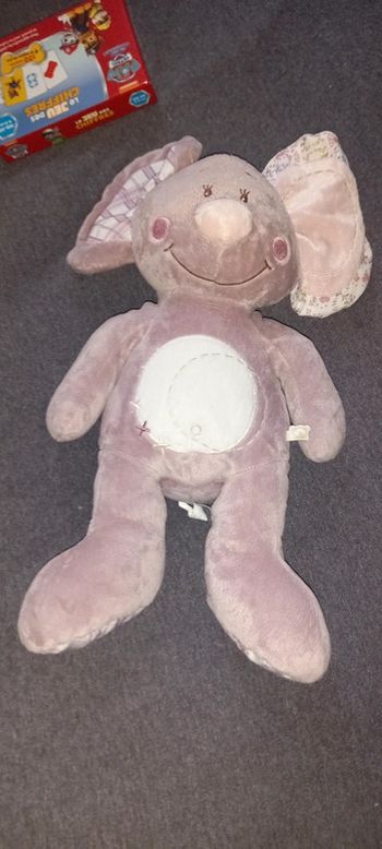 Peluche elephante 45cm env noukies