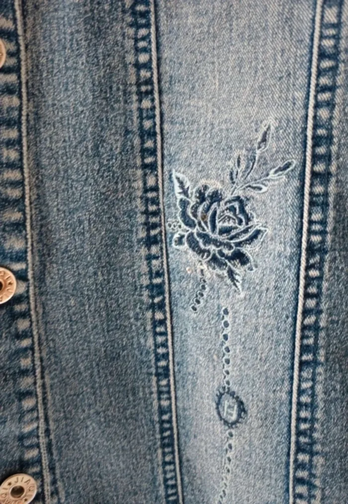 Veste jean vintage, t. 36/38 - photo numéro 2