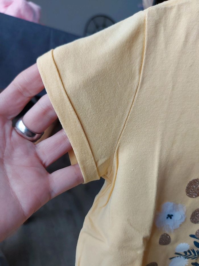 Tee-shirt manches courtes jaune In Extenso 4 ans - photo numéro 9