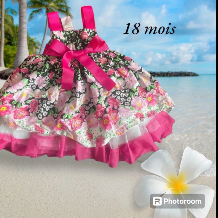 Robe à a bretelle fleuri rose - photo numéro 3