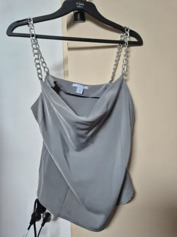 Debardeur croc top gris