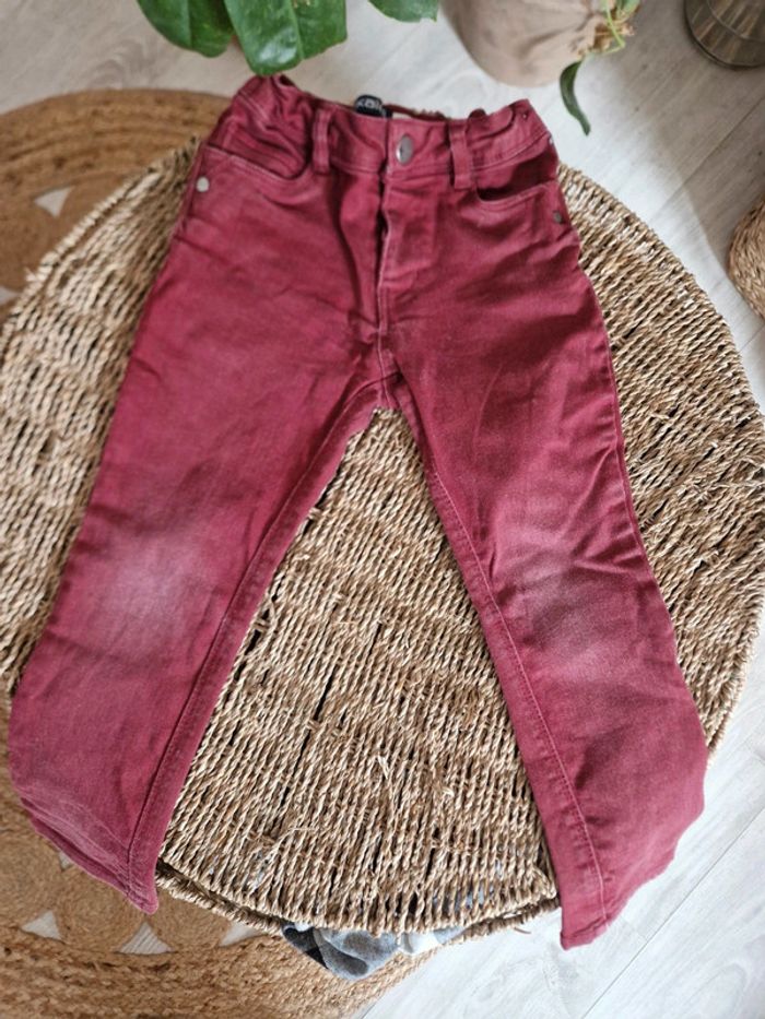 Jeans slim rouge bordeau Okaïdi 🦊4 ans🦊