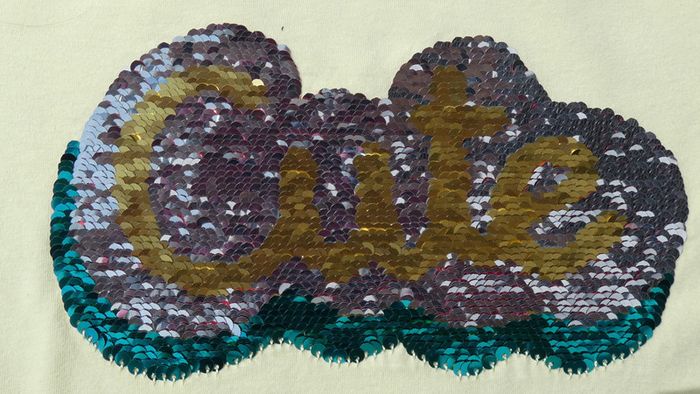 Joli tee-shirt sequins réversibles "cute" fille 10 ans (138-143 cm) - photo numéro 3