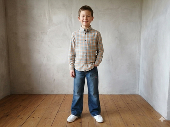 Chemise manches longues à carreaux 4 ans Kiabi Neuve