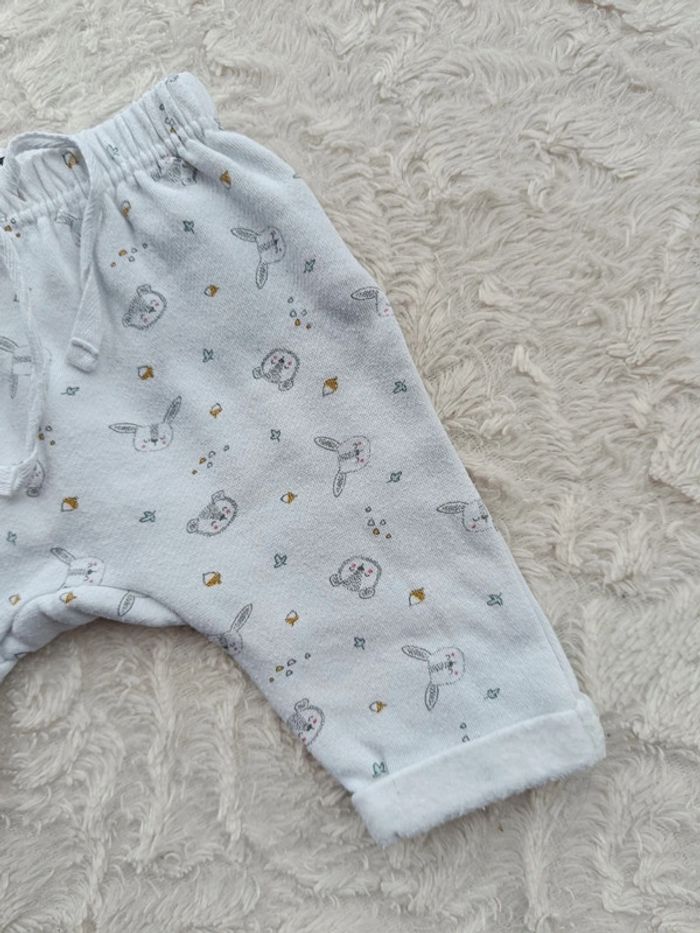 Ensemble (tee shirt+sarouel) Garçon 3 mois Hello you lapin animaux - photo numéro 7