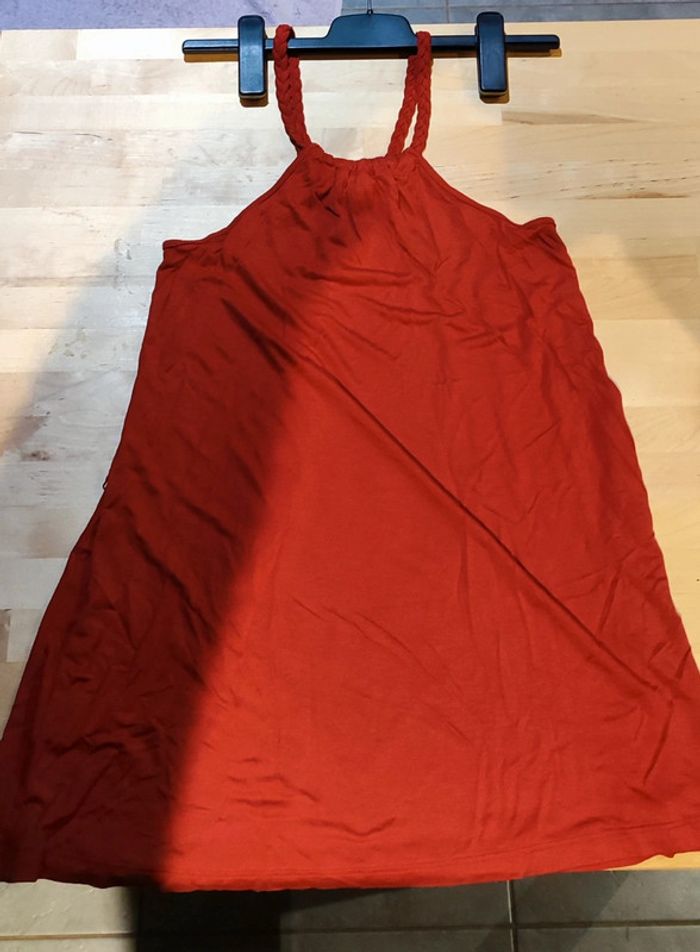 Débardeur à col licou style tresse rouge H&M - photo numéro 3