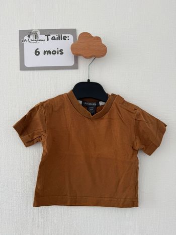 Tee shirt manches courtes - taille 6 mois 🌼