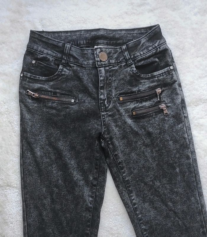 Jean Girl Vivi S gris noir skinny stretch - photo numéro 2