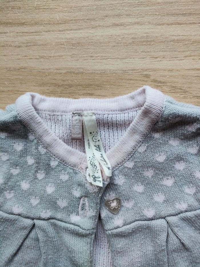 Pull cardigan 3 mois fille - photo numéro 3