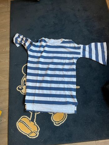 T shirt manche ajourées marinière 44