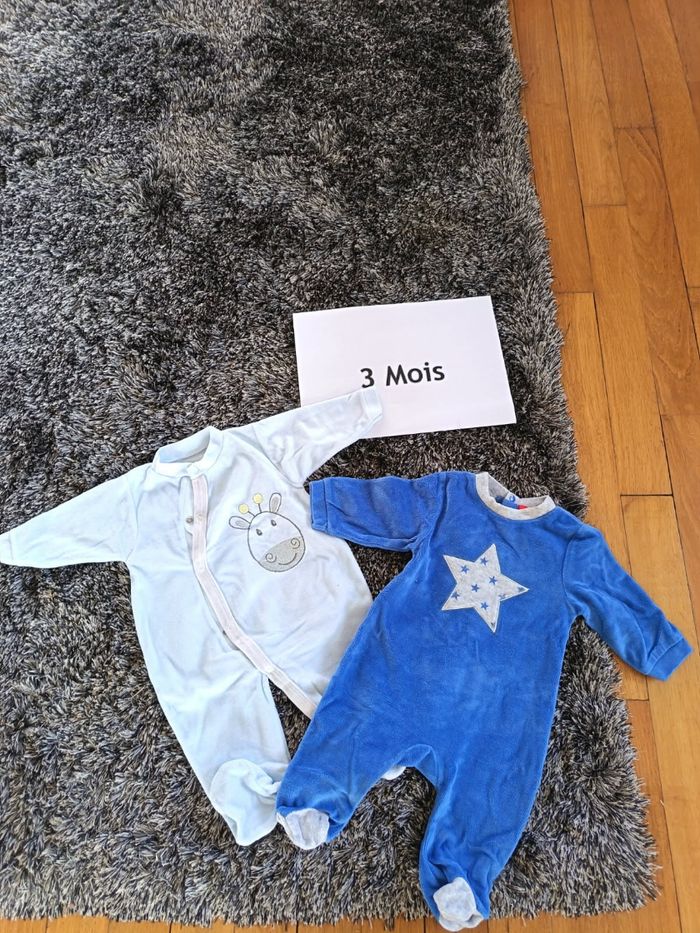 Lot 2 grenouillères 3 mois