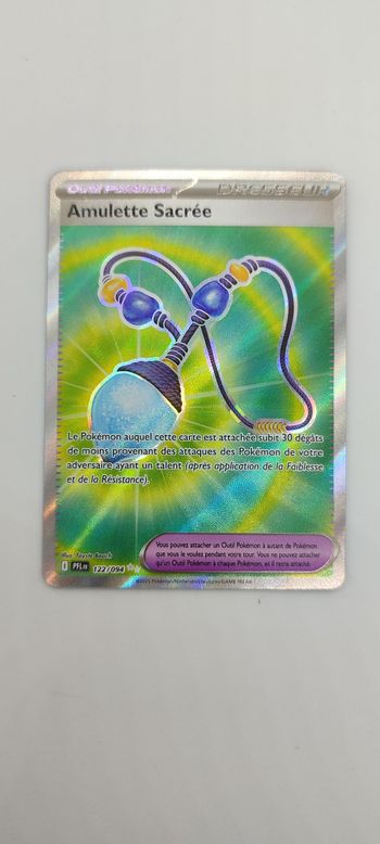 Carte pokémon amulette sacrée 122/094