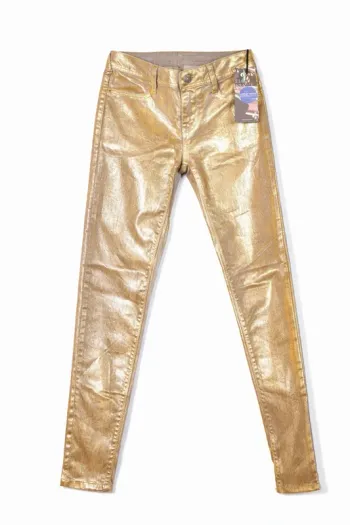 Jean Teddy Smoth doré métallisé - Skinny - neuf avec étiquette XS / 34 / 6·Neuf avec étiquette·Teddy