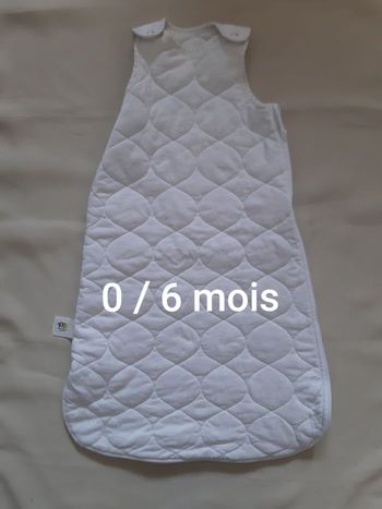 gigoteuse blanche mi-saison TOG 2 mixte garçon / fille coton bio - 0 / 6 mois