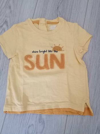 Tee shirt jaune soleil 18 mois Kiabi