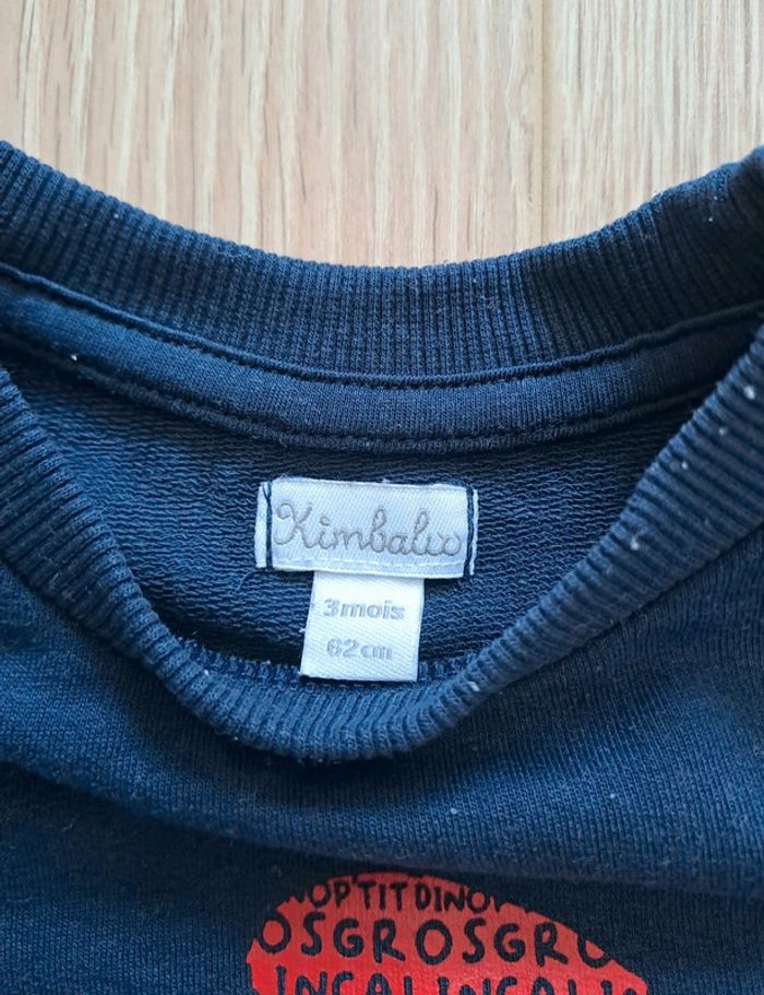 Sweat garçon 3 mois Kimbaloo - photo numéro 3