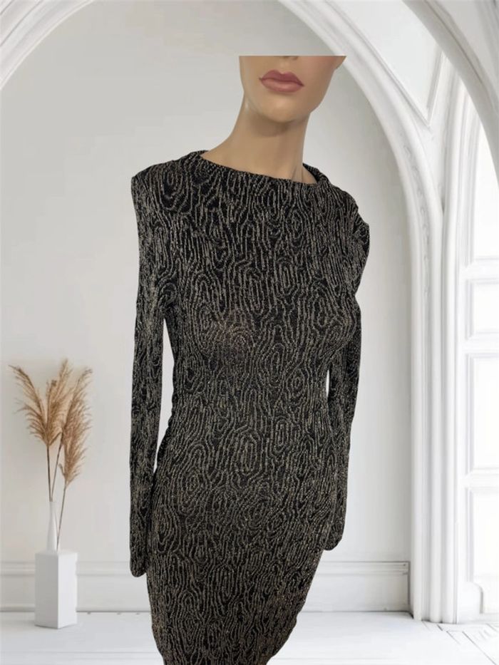 Robe chic Zara noir et argenté taille S neuve - photo numéro 3