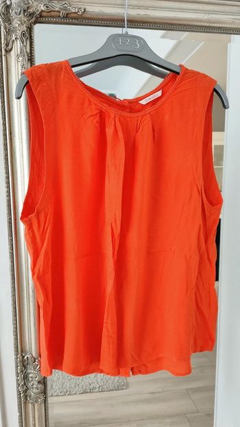 Blouse orale orange Camaïeu femme