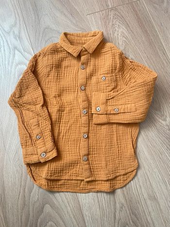 Chemise garçon 3 ans moutarde