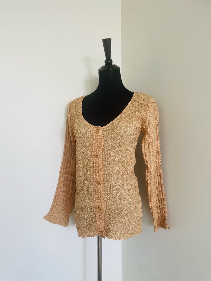 🌸 Gilet. Femme. Taille 42/44. Beige. Marque 1/2/3.Neuf. - photo numéro 9