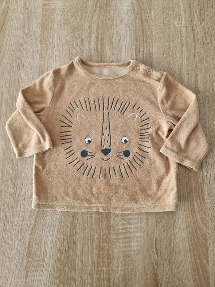 T-shirt lion - taille 12 mois - kiabi