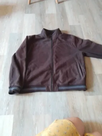 Veste homme marron suedine atlas for men 4xl