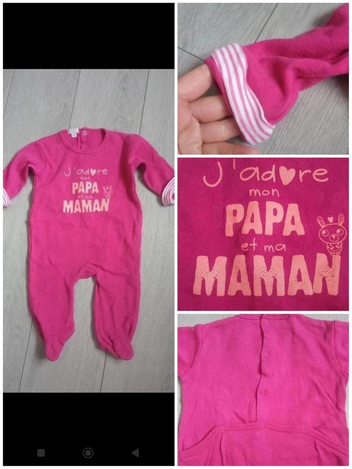 lot pyjama coton fille taille 6 mois - photo numéro 3