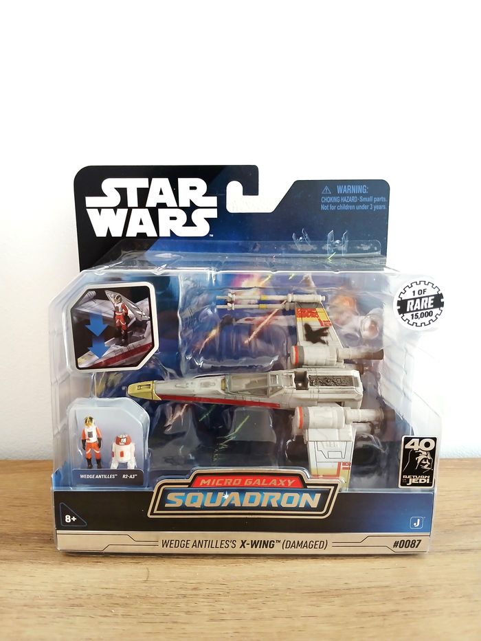 Jazwares Star Wars Micro Galaxy Squadron Wedge Antilles X Wing Damaged NEUF - photo numéro 1