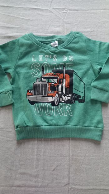 Sweat camion 92 cm neuf