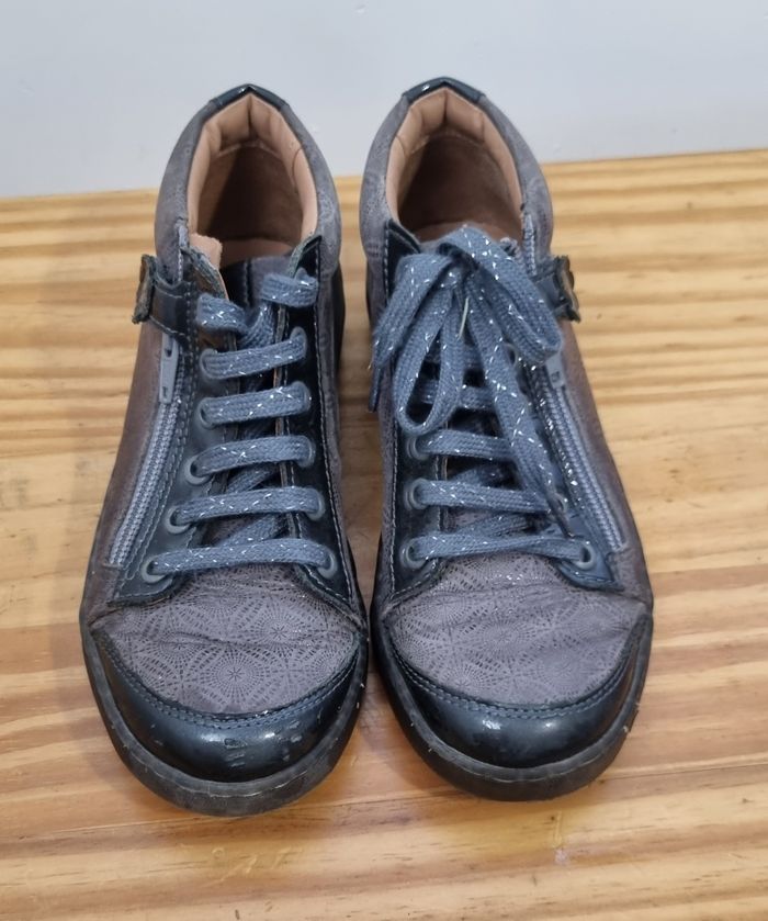 bottines grise aster taille 33 chaussure fille - photo numéro 2