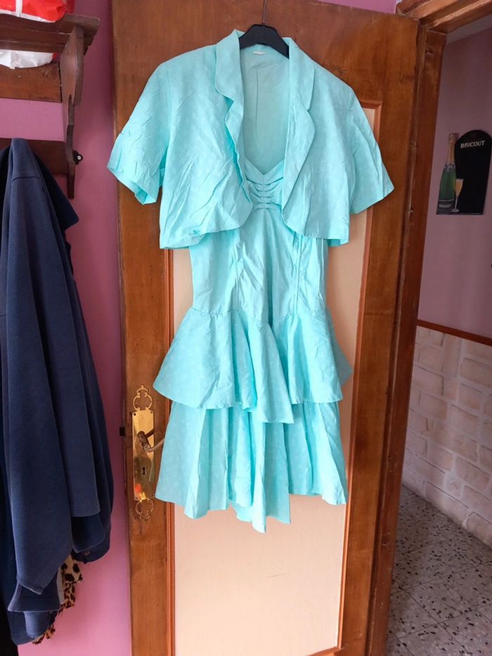 Robe a bretelle+ boléro T44 comme Neuf - photo numéro 2